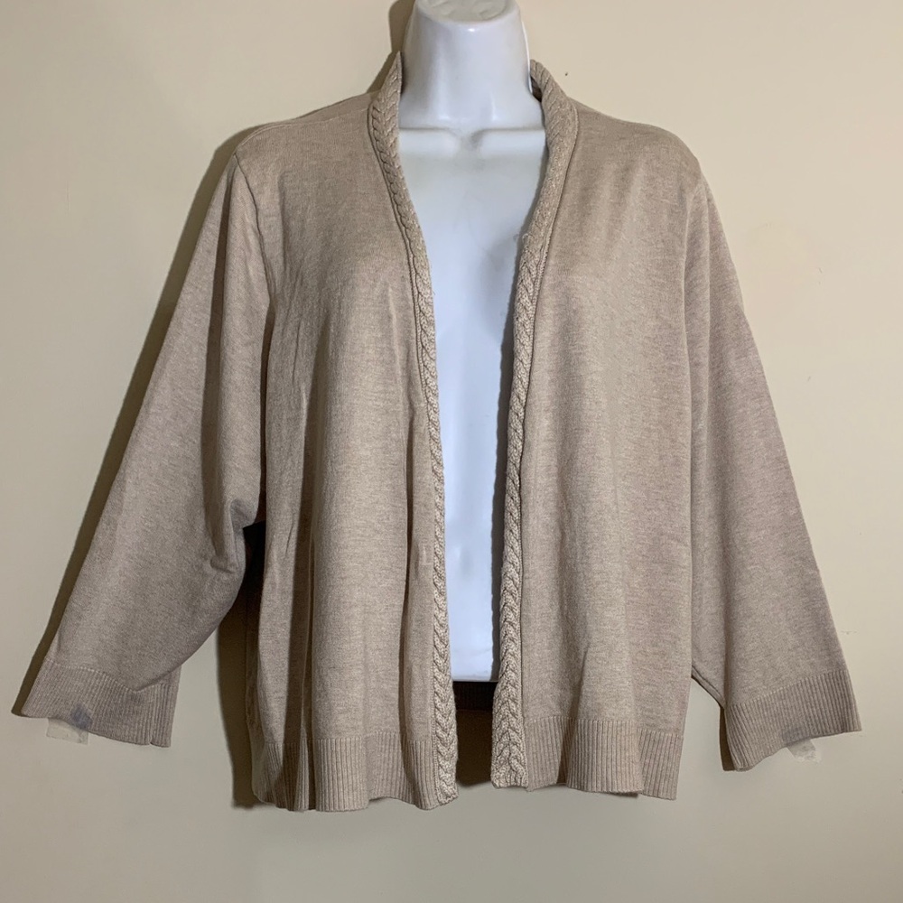 Calvin Klein Tan Open Front Cardigan